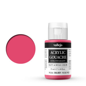 04.051 VALLEJO ACRYLIC GOUACHE ROSE RED 35ml