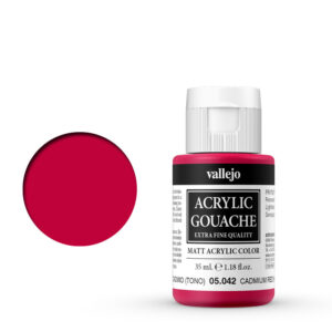 05.042 VALLEJO ACRYLIC GOUACHE CADMIUM RED 35ml