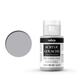06.121 VALLEJO ACRYLIC GOUACHE SILVER 35ml