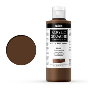 11.092 VALLEJO ACRYLIC GOUACHE BURNT UMBER 200ml