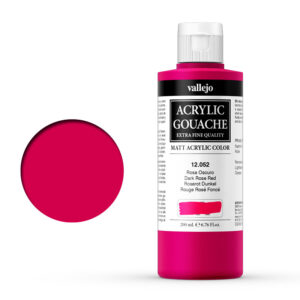 12.052 VALLEJO ACRYLIC GOUACHE DARK ROSE RED 200ml