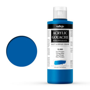 12.063 VALLEJO ACRYLIC GOUACHE CYAN BLUE 200ml