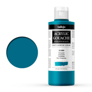 12.064 VALLEJO ACRYLIC GOUACHE TURQUOISE 200ml