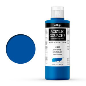 12.066 VALLEJO ACRYLIC GOUACHE ULTRAMARINE LIGHT BLUE 200ml