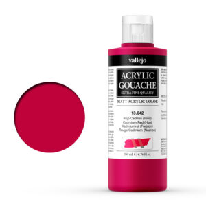 13.042 VALLEJO ACRYLIC GOUACHE CADMIUM RED 200ml