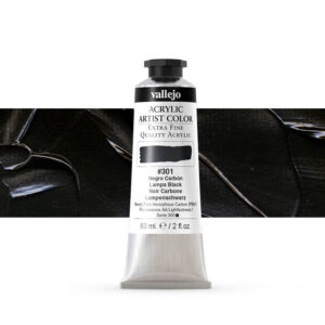 16.301 VALLEJO ACRYLIC ARTIST COLOR LAMP BLACK 60ml