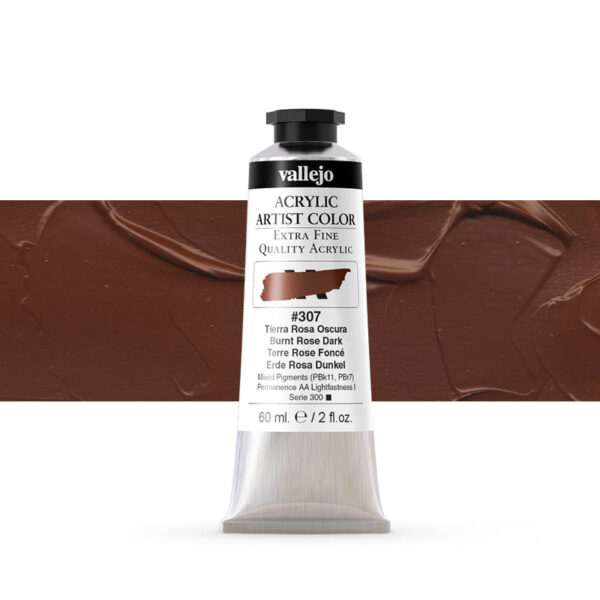 16.307 VALLEJO ACRYLIC ARTIST COLOR BURNT ROSE DARK 60ml