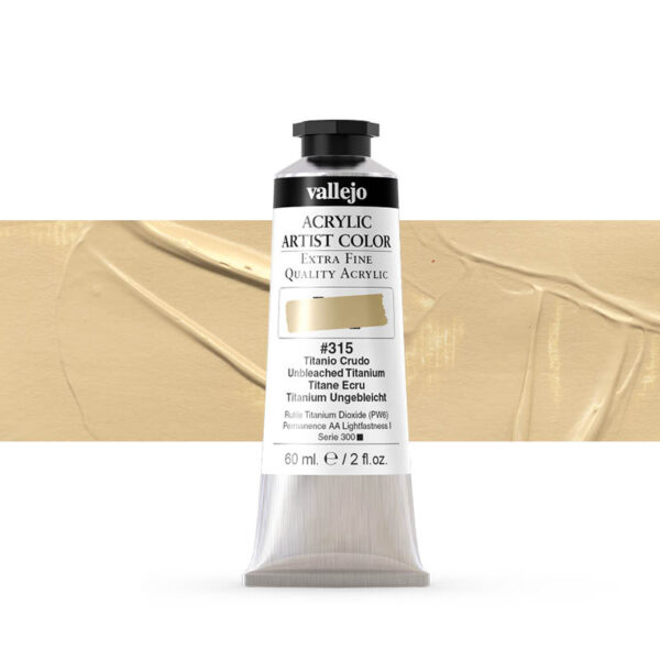 16.315 VALLEJO ACRYLIC ARTIST COLOR UNBLEACHED TITANIUM 60ml