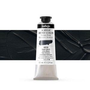 16.319 VALLEJO ACRYLIC ARTIST COLOR IVORY BLACK 60ml