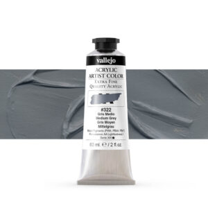 16.322 VALLEJO ACRYLIC ARTIST COLOR MEDIUM GREY 60ml