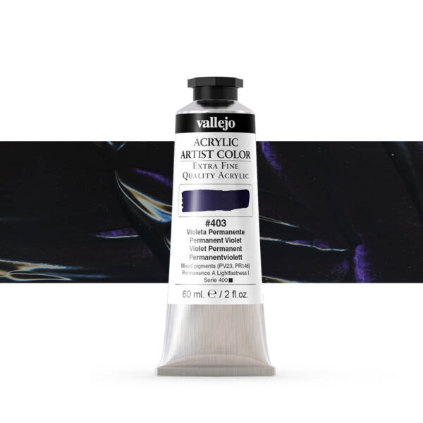 16.403 VALLEJO ACRYLIC ARTIST COLOR PERMANENT VIOLET 60ml