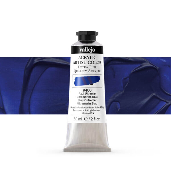 16.406 VALLEJO ACRYLIC ARTIST COLOR ULTRAMARINE BLUE 60ml