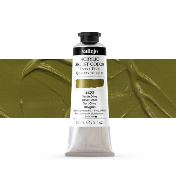 16.423 VALLEJO ACRYLIC ARTIST COLOR OLIVE GREEN 60ml