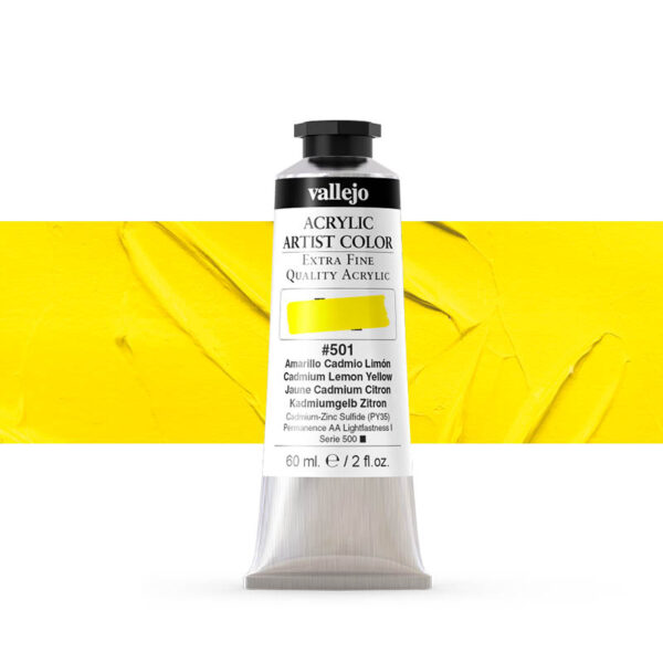 16.501 VALLEJO ACRYLIC ARTIST COLOR CAD. LEMON YELLOW 60ml