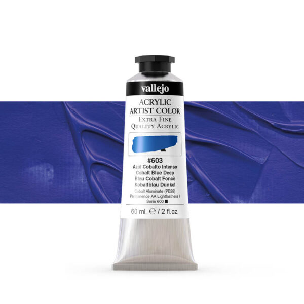 16.603 VALLEJO ACRYLIC ARTIST COLOR COBALT BLUE DEEP 60ml