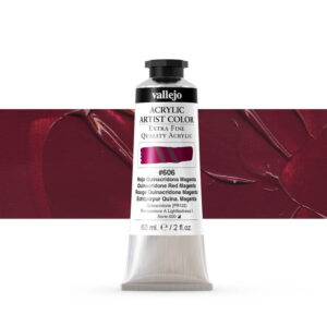 16.606 VALLEJO ACRYLIC ARTIST COLOR QUINACRD. RED MAGENTA 60ml