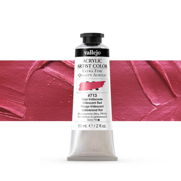16.713 VALLEJO ACRYLIC ARTIST COLOR RED IRIDESCENT 60ml