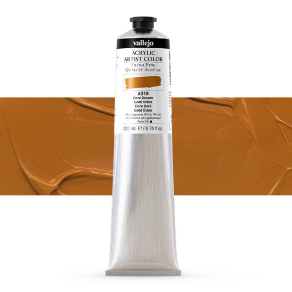 17.318 VALLEJO ACRYLIC ARTIST COLOR GOLD OCHRE 200ml