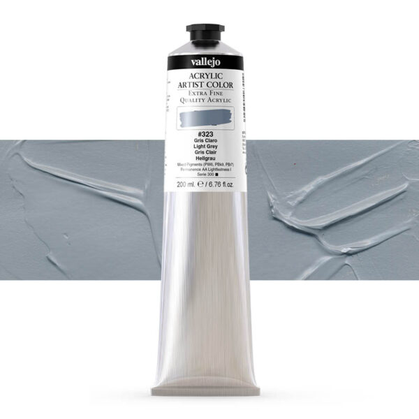 17.323 VALLEJO ACRYLIC ARTIST COLOR LIGHT GREY 200ml
