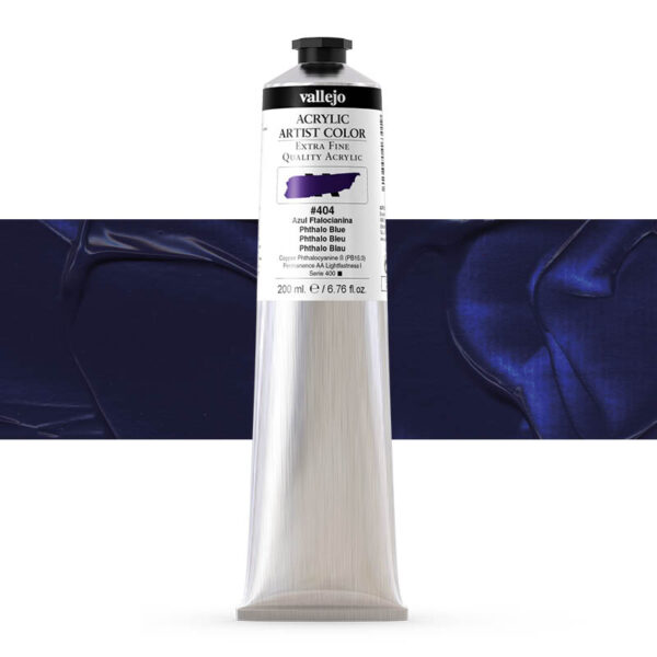 17.404 VALLEJO ACRYLIC ARTIST COLOR PHTALO BLUE 200ml