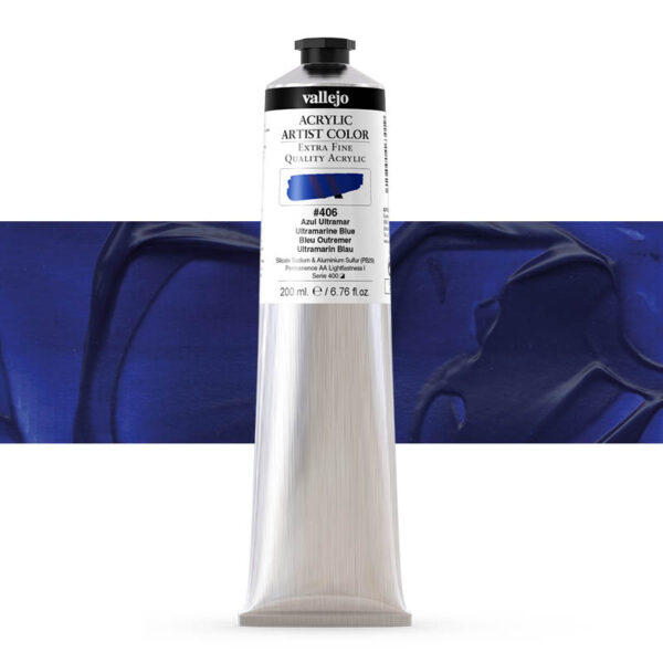 17.406 VALLEJO ACRYLIC ARTIST COLOR ULTRAMARINE BLUE 200ml