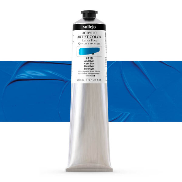 17.416 VALLEJO ACRYLIC ARTIST COLOR CYAN BLUE 200ml