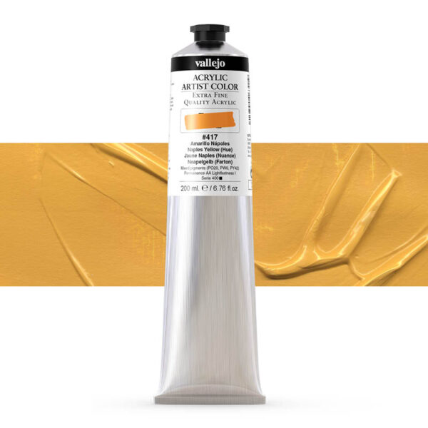 17.417 VALLEJO ACRYLIC ARTIST COLOR NAPLES YELLOW 200ml