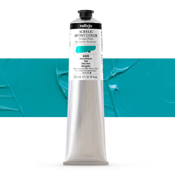 17.426 VALLEJO ACRYLIC ARTIST COLOR TEAL 200ml