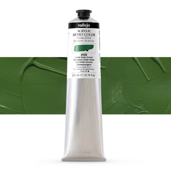 17.508 VALLEJO ACRYLIC ARTIST COLOR CHROMIUM OXIDE GREEN 200ml