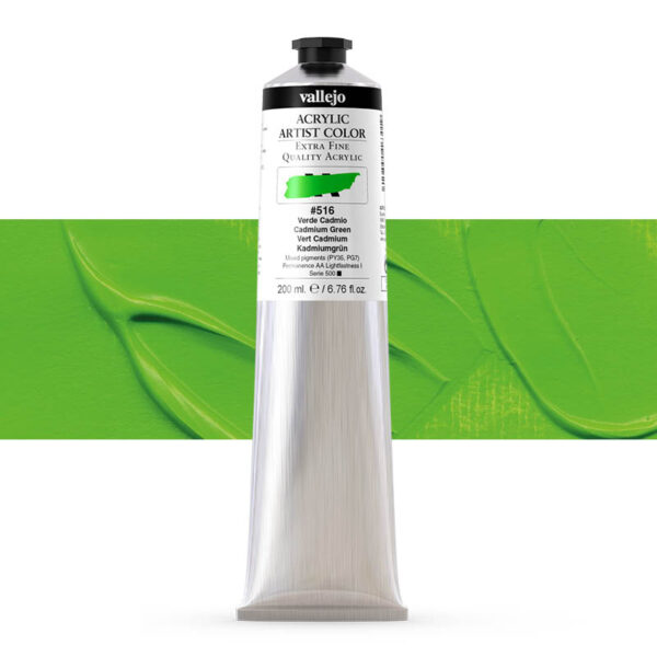 17.516 VALLEJO ACRYLIC ARTIST COLOR CADMIUM GREEN 200ml