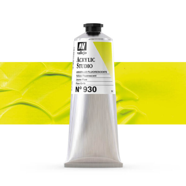 21.530 VALLEJO ACRYLIC STUDIO FLUORESCENT YELLOW 125ml