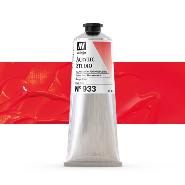 21.533 VALLEJO ACRYLIC STUDIO FLUORESCENT FLAME RED 125ml