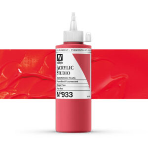 22.933 VALLEJO ACRYLIC STUDIO FLUORESCENT FLAME RED 200ml