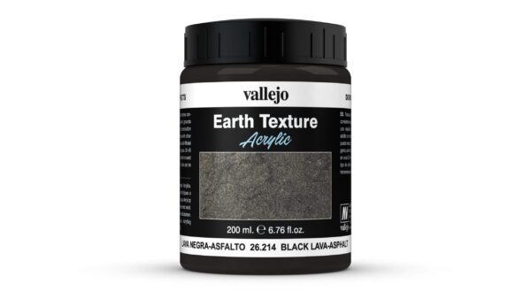 26.214 VALLEJO EARTH TEXTURE BLACK LAVA-ASPHALT 200ml