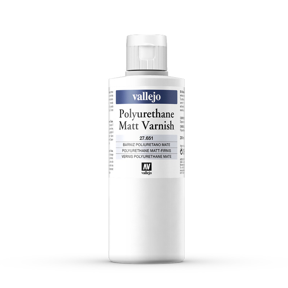 27.651 VALLEJO POLYURETHANE MATT VARNISH 200ml