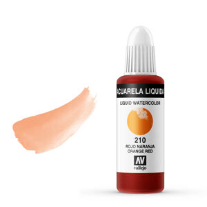 33.210 VALLEJO LIQUID WATERCOLOR ORANGE RED 32ml