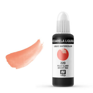 33.220 VALLEJO LIQUID WATERCOLOR LIGHT RED 32ml
