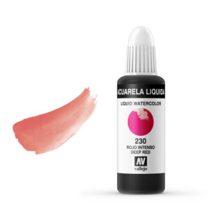 33.230 VALLEJO LIQUID WATERCOLOR DEEP RED 32ml