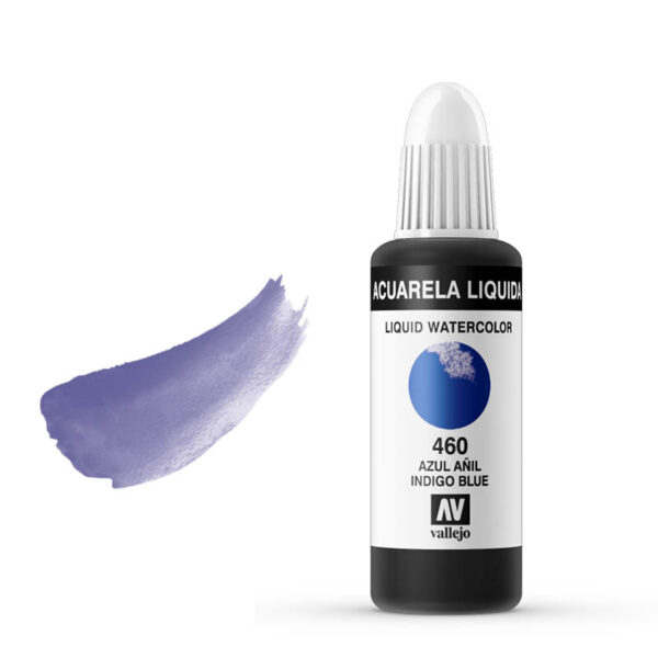 33.460 VALLEJO LIQUID WATERCOLOR INDIGO BLUE 32ml