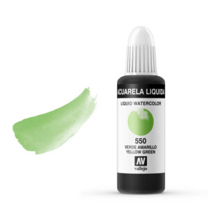 33.550 VALLEJO LIQUID WATERCOLOR YELLOW GREEN 32ml