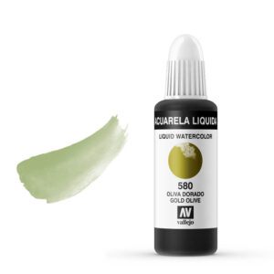 33.580 VALLEJO LIQUID WATERCOLOR GOLD OLIVE 32ml