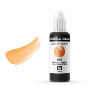 33.610 VALLEJO LIQUID WATERCOLOR GOLDEN BROWN 32ml