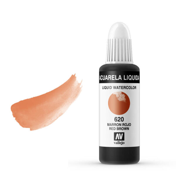 33.620 VALLEJO LIQUID WATERCOLOR RED BROWN 32ml