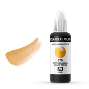 33.670 VALLEJO LIQUID WATERCOLOR ORANGE BROWN 32ml