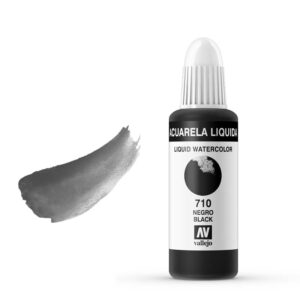 33.710 VALLEJO LIQUID WATERCOLOR BLACK 32ml