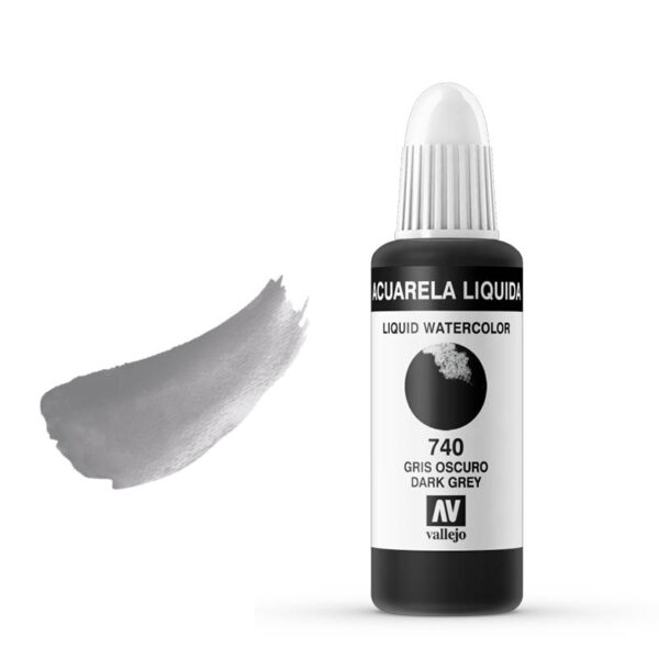 33.740 VALLEJO LIQUID WATERCOLOR DARK GREY 32ml