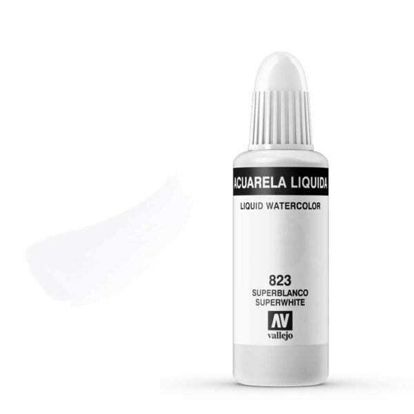 33.823 VALLEJO LIQUID WATERCOLOR SUPERWHITE 32ml