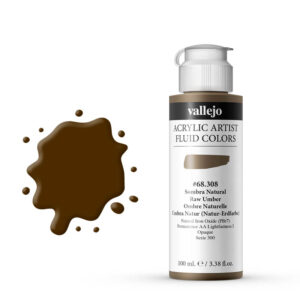 68.308 VALLEJO ACRYLIC ARTIST FLUID RAW UMBER 100ml