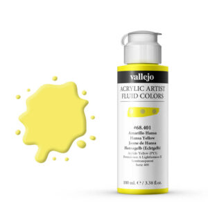 68.401 VALLEJO ACRYLIC ARTIST FLUID HANSA YELLOW 100ml