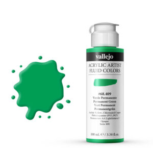 68.409 VALLEJO ACRYLIC ARTIST FLUID PERMANENT GREEN 100ml